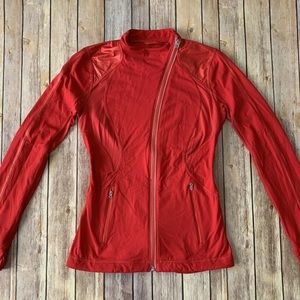 Red asymmetrical zipper lululemon zip up